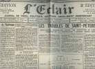A la une - Fac-similé 26- vol. 1- L'eclair 18e année n°5901 - lundi 23 janvier 1905 - Triomphe de l'Equivoque - Les troubles de Saint-Pétersbourg, ...