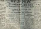 A la une - Fac-similé 4- vol. 7-Le Monde 3e année n°343 merc. 23 janv. 46 - 1res élections en Allemagne - Les partis délibèrent sur les conditions ...