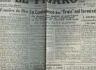 "A la une - Fac-simil&eacute; 33- vol. 6-Le Figaro 119e ann&eacute;e n&deg;153 mardi 13 f&eacute;v. 45 - La Fronti&egrave;re du Rhin- La conf. des ""Trois"" est termin&eacute;e, La France ...