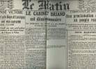 A la une - Fac-simil&eacute; 34- vol.2 -Le Matin 34e ann&eacute;e n&deg;12073 dim. 18 mars 17- Grande victoire, les fran&ccedil;ais ont pris Roye & Lassigny, les anglais ont ...