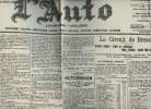 A la une - Fac-similé 40- vol.1 -L'Auto n°2510 sam. 31 août 1907- La vie automobile - Pekin-Paris Hutchinson - Le circuit de Brescia - La fin de ...