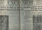 "A la une - Fac-similé 14- vol. 4-Excelsior n°8473 vend. 23 fév. 34- Tout un peuple en deuil se recueille aux grandioses funérailles du roi Albert- ...