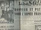 A la une - Fac-similé 39- vol.6 -Libération soir 6e année n°364 mardi 3 avril 45- Honneur & patrie: voici l'armée française - A 250km de Berlin sur un ...