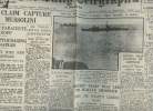 A la une - Fac-similé 2- vol.6 -The Daily Telgraph n°27536 monday sept. 13 1943- Nazis claim capture of Mussolini- Great battle raging for Naples- 5th ...
