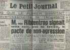 A la une - Fac-similé 6- vol.5 -Le Petit Journal 76e année n°27976 jeudi 24 août 39- Tandis que le führer s'irritait des avertissements de ...