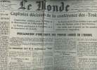 "A la une - Fac-simil&eacute; 34- vol.6 -Le Monde 2e ann&eacute;e n&deg;50 merc. 14 f&eacute;v. 45- La conf&eacute;rence de Yalta- Capitales d&eacute;cisions de la conf.des ""3""- ...