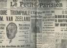 A la une - Fac-similé 52- vol.4 - Le Petit Parisien 62e année n°21958 lundi 12 avril 37- Victoire triomphale de M. Van Zeeland- L'Egypte nouvelle- Aux ...