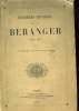 DERNIERES CHANSONS DE P.J. DE BERANGER 1834-1851 AVEC UNE LETTRE PREFACE DE L'AUTEUR.. BERANGER