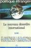 POLITIQUE ETRANGERE. LE NOUVEAU DESORDRE INTERNATIONAL. 3/91.. COLLECTIF