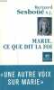 MARIE, CE QUE DIT LA FOI.. BERNARD SESBOÜE S.J.