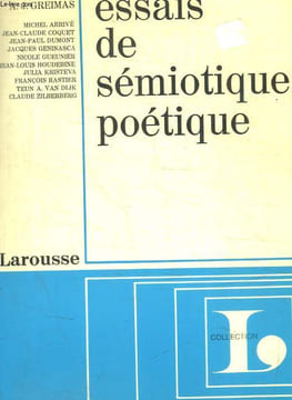 ESSAIS DE SEMIOTIQUE POETIQUE. A. J. GREIMAS