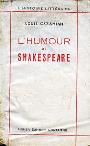 "L'humour de Shakespeare (Collection ""L'Histoire littéraire"")"