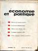 Revue marxiste d'économie, septembre 1961 - Economie et politique : Qu'est-ce que l'économie concertée, par H.Claude - Un tournant du marché commun, ...