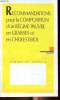 Recommandations pour la composition d'un r&eacute;gime pauvre en graisses et en cholest&eacute;rol. Collectif