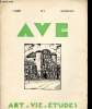 AVE Art-Vie-Etude N°1 Janvier 1934. Collectif