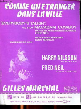 "Partition et paroles de la chanson ""Comme un étranger dans la ville""". Collectif