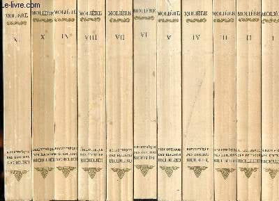 Oeuvres complètes de Molière en 11 tomes Bibliothèque des éditions Richelieu Directeur littéraire Groos René