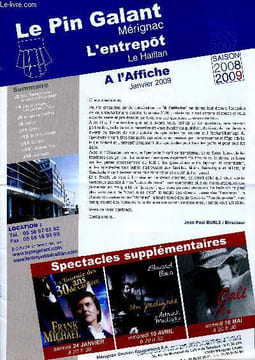 Le Pin Galant Mérignac, L'entrepôt Le Haillan A l'affiche Janvier 2009 Sommaire: des rendez vous musicaux d'exception, Des ouvrages lyriques pour ...