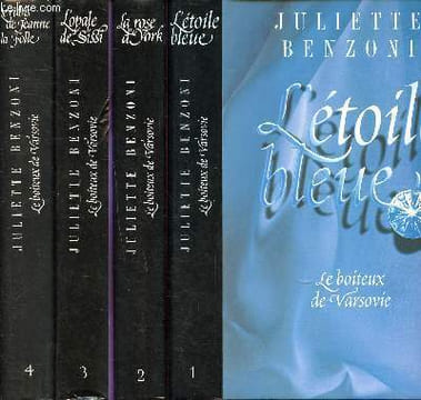 Le boiteux de Varsovie en 4 tomes. Tome 1: L'étoile bleue, Tome 2: La rose d'York; Tome 3: L'opale de Sissi, Tome 4: Le rubis de jeanne la folle. ...