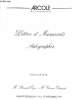 Catalogue d'une vente aux enchères de lettres et manuscrits autographes de la Fontaine les 21 et 22 novembre 1989 à Paris par Maitres Oger et Dumont, ...