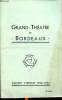 Grand théâtre de Bordeaux Saison lyrique 1936-1937. Collectif
