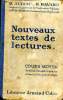 Nouveaux rexres de lectures Cours moyen Certificat d'études primaires. Auriac O. et Havare H.