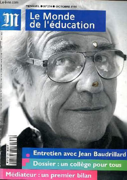 Le Monde de l'éducation N°274 Octobre 1999 Sommaire: Ecole ouverte ou école sanctuaire?; Médiateur: un premier bilan; Le quotient intellectuel et le ...