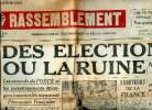Le Rassemblement N°134 du samedi 12 novembre 1949 Des élections ou la ruine. Collectif