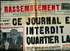 Le Rassemblement N°195 du 26 janvier au 1er février 1951 Ce journal est interdit au quartier latin Sommaire: Ce journal est interdit au quartier ...