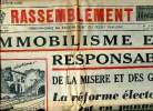 Le Rassemblement N° 203 du 23 au 29 mars 1951 L'immobilisme est responsable de la misère et des grèves Sommaire: L'immobilisme est responsable de la ...