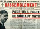 "Le Rassemblement N°235 du 30 novembre au 6 décembre 1951 Numéro spécial des assises nationales à Nancy Sommaire: POur une politique de sursaut ...