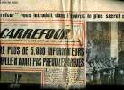 "Carrefour N° 341 du mardi 27 mars 1951 ""Carrefour"" vous introduit dans l'endroit le plus secret de Paris Sommaire: Malgré plus de 5000 informateurs ...
