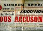 Carrefour N°289 Mard 28 Mars 1950 Numéro spécial Sommaire: Face au mensonge et à la lâcheté nous accusons!; Une étrange visite de M. Carteyrade .... ...