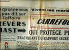 Carrefour N° 279 mardi 17 janvier 1950 Ce qu'on ne vous a pas dit sur l'affaire Revers MastSommaire: Qui protège Peyré trafiquant du rapport secret?; ...