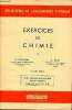 Exercices de chimie Collection Bibliothèque de l'enseignement technique. Chaussin C. et Hilly G.