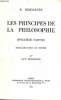 Les principes de la philosophie première partie - introduction et notes. Descartes R.