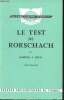 Le test de Rorschach -Tome 1 -. Beck Samuel J.