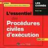 L'essentiel des procédures civiles d'éxécution. Fricero Natalie