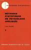 Méthodes statiqtiques en psychologie appliquée Tome 3. Faverge J.-M.