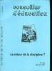 Conseiller d'éducation Le retour de la discipline N°124 Jancier 1997. Collectif