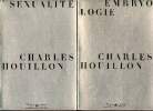 Lot de 2 volumes Embryologie et Sexualité Collection méthodes. Houillon Charles