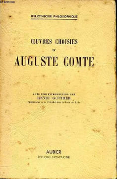 Oeuvres choisies Collection bibliothèque philosophique. Comte Auguste