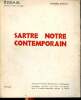 Essais revue trimestrille Numéro spécial Sartre Notre contemporain N°2-3. Collectif