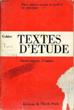 Textes d'étude cours moyen 2è année. Gohier