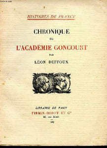 Chronique de l'académie Goncourt