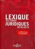 Lexique des terms juridiques 26è édition 2018-2019. Guinchard Serge et Debard Thierry