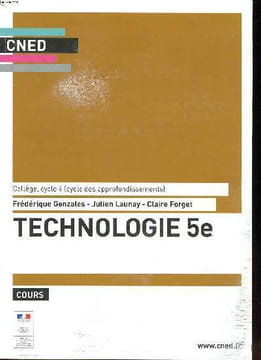Technologie 5è Collège, cycle 4 (cycle des approfondissements) Cours Sommaire: Aménager un espace; Produire, convertir et distribuer une énergie; ...