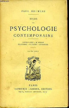 Essais de psychologie contemporaine Baudelaire - M. Renan - Flaubert - M. Taine - Stendhal Cinquième édition. Bourget Paul