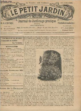 LE PETIT JARDIN ILLUSTRE N° 598 - 22 avril 1905 - La cité-jardin - L'électrocution du phylloxera - Le trèfle à quatre feuilles - Les canons paragrêles ...