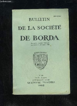 BULLETIN DE LA SOCIETE DE BORDA N° 388 - Allocution d’ouverture, par Ch. BLANC ..Etat actuel des Etudes vincentiennes, par André DODIN .La date de ...